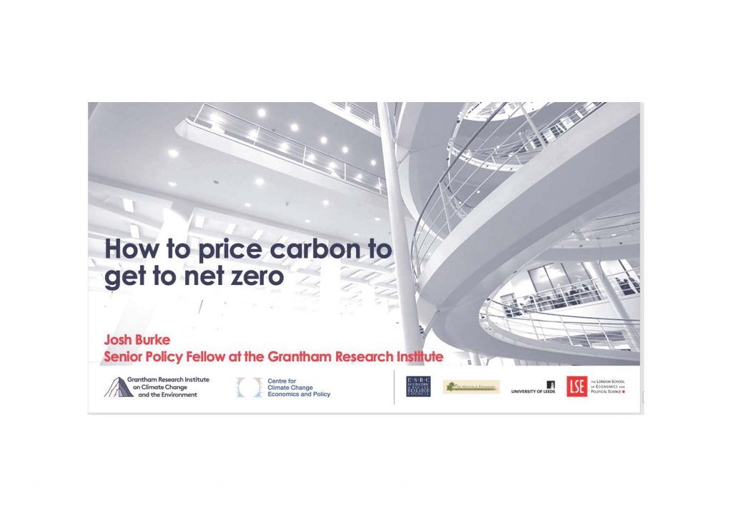 How to price carbon to get to net zero emissions in the UK