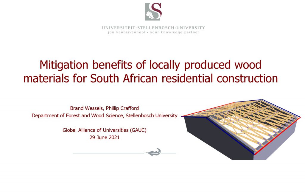 Mitigation benefits of locally produced wood materials for South African residential construction